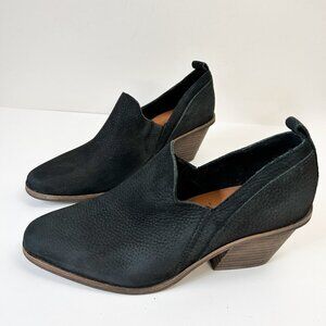 Lucky Brand Black Leather Ankle Booties
